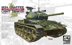 AFV Club 1:35 Scale M24 Chaffee Tank WWII British Army Plastic Model Kit AF35210