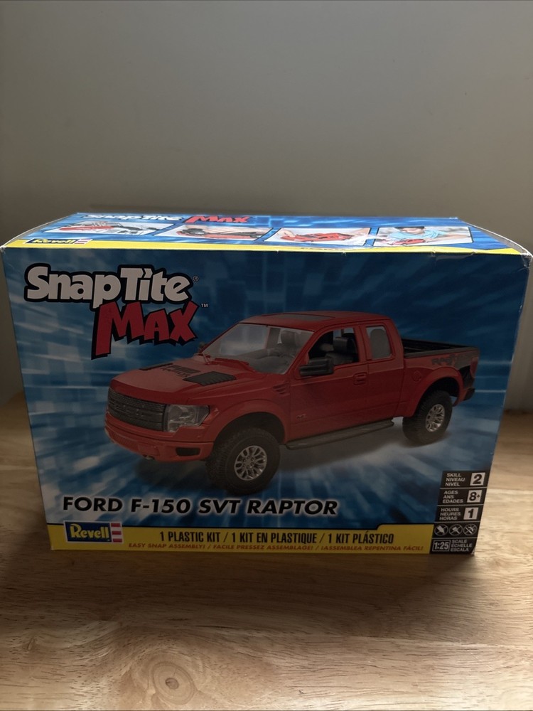 REVELL 1:25 SCALE SNAPTITE MAX, FORD F-150 SVT RAPTOR MODEL 85-1233 SEALED