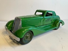 VINTAGE MARX 1930s RESTORED PRESSED STEEL “SIREN POLICE CAR”