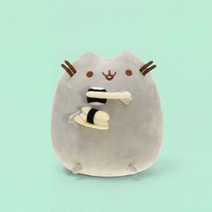 Gray Cat Sushi Plush Toy Soft Decorative Cushion