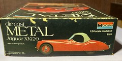 Monogram JAGUAR XK120 1/24 Metal & Plastic Model Kit No. 6103 1979 Opened