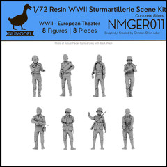 NUMODEL NMGER011 | 1/72 Resin WWII German Sturmartillerie Soldier Scene Kit |8pc