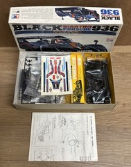New Mitsuwa Grand Prix 1:24 Black Porsche 936 Martini Motorized Model Kit #651