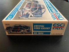 ESCI/ERTL Cystal Ford Ecort RS 1800 Rally Car 1/24 Kit, New, Parts Sealed in Box