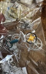 MODEL CAR JUNKYARD PARTS LOT WHEELS CHROME DECALS LENS GLASS STEERING WHEELS