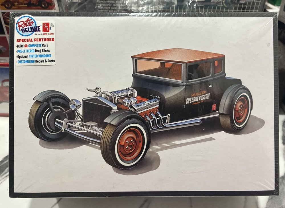 AMT 1925 Ford T Chopped Model Kit Retro Deluxe 1:25 Scale AMT1167 NIB Sealed