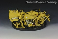 AwardWinner Built Schuco Large 1/10 Diecast BMW R75 Motorcyle Sidecar+Rebuilt
