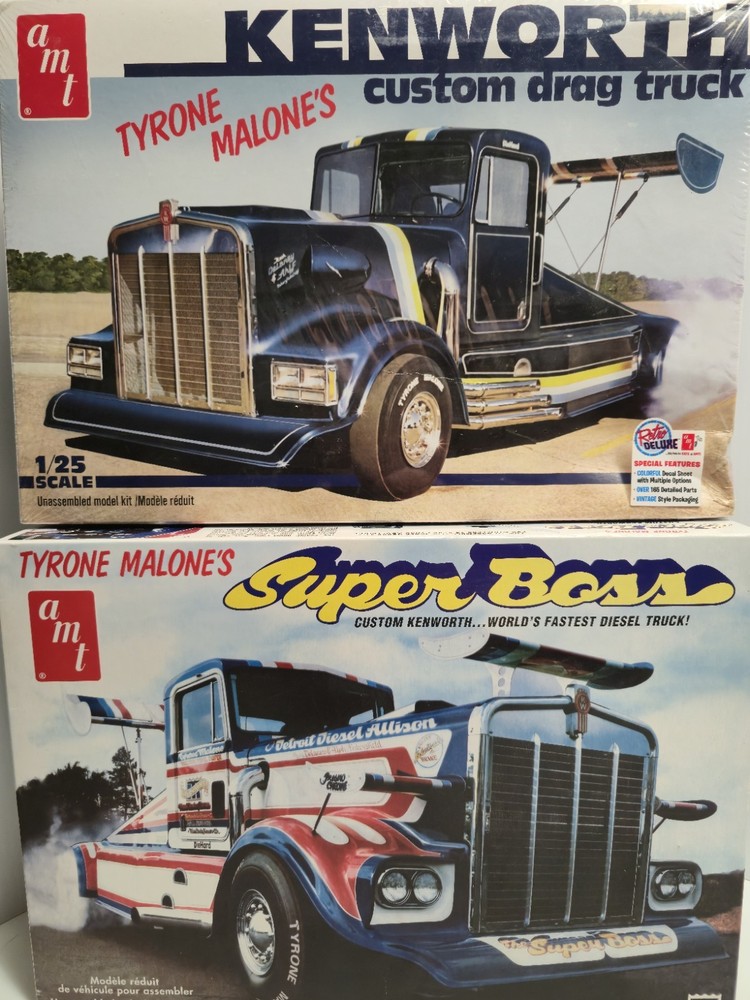 TYRONE MALONES Custom Drag Trucks AMT 1/25 Plastic Model Kits OPEN & SEALED