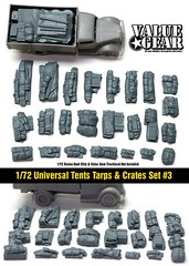 1/72 Scale Resin Tent, Tarp & Crates Stowage Set #3 – Value Gear