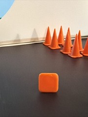 Set Of 10 1:24 Scale Orange Traffic Cones- Construction Cones *Car Not Included*