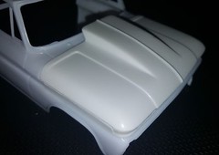 LEX’S SCALE MODELING Resin Cowl Hood for ’65/66 Chevy P/U, ’66 Suburban 1/25.