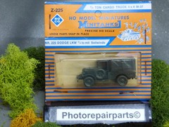 Roco Minitanks WWII US Dodge 3/4T 4×4 Weapons Truck Lot #1029X©
