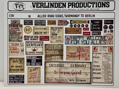 Verlinden Productions 19 1/35 scale Allied Road Signs Normandy to Berlin WWII
