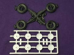 STOCK WHEELS & TIRES from 1957 Ford Revell 1:25 Model Kit 57 STEELIES RIMS