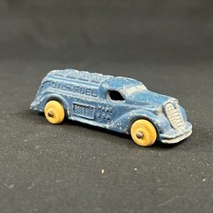 Vintage 1930s Oil & Fuel Tanker Truck Lead Slush Cast Toy Car