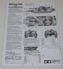 TAMIYA M1A1 UKRAINE 25216 ⭐PARTS⭐ INSTRUCTION BOOKLET 1/35