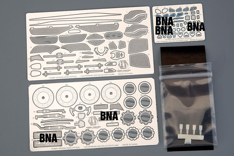 Hobby Design 1/24 458 Italia Detail Parts for Fujimi kits (PE + Resin)