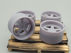 Stern face 2 19inch rims for 1/24 and 1/25 model cars, set of 4