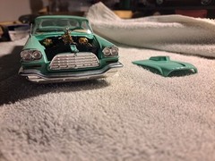 Custom Pre-Built Green Model Car w/ Exposed Engine Ready to Go Single Unit
