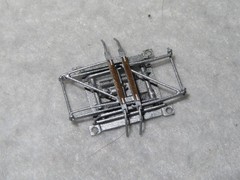Manufacturer unknown (Fukushima?) PT48 Pantograph Horns x2 Silver ②