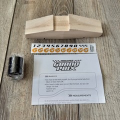Awana Grand Prix Indy Car Kit Pinewood Derby Wooden Car 7″ BSA Lot of 2