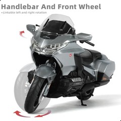 Goldwing Motorcycle Mini Model 1:12 – Alloy, Gray, for Gift