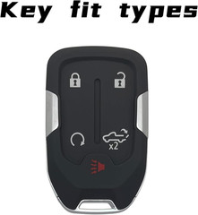 Heavy Key Fob Cover Case Protector for GMC, Keychain, Accessories for 2023 2022