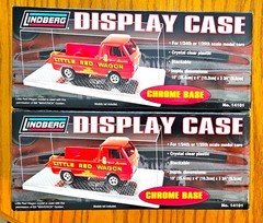 Lindberg 1/24 1/25 scale single model car plastic display case – chrome base NEW