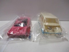 4 Vintage Plastic Model Parts Lot with Dodge and Ford Vans