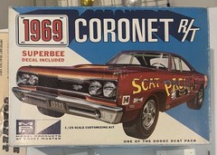 RARE 1969 DODGE CORONET R/T SUPERBEE MPC 1/25 VINTAGE MODEL Excellent Condition