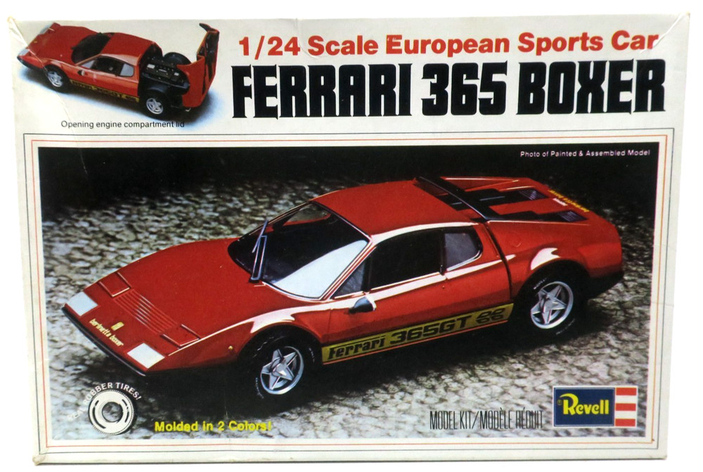 Revell 1/24 European Sports Car Ferrari 365 Boxer Plastic Model Kit #7301