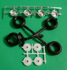 ’71 Hemi Cuda Plymouth 1/24 426 Chrome Rally Rim Wheel Tires Model Cat Part Lot