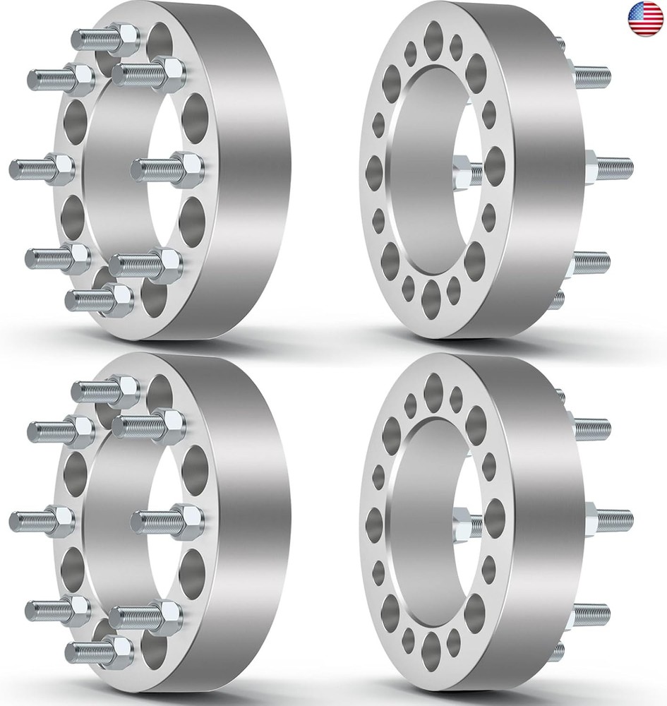 OCPTY 4PCS 2″ Wheel Spacers 8×6.5 to 8×6.5 Wheel Adapters 9/16″ Studs 130mm