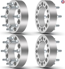 OCPTY 4PCS 2″ Wheel Spacers 8×6.5 to 8×6.5 Wheel Adapters 9/16″ Studs 130mm