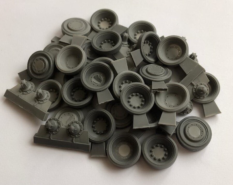 1/35 M26/46/47/48A1 Steel Wheels w/Mud Shield (14pcs) for Tamiya/Takom/Dragon