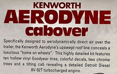 AMT 1/25 KENWORTH AERODYNE CABOVER TRANSPORT TRUCK MODEL KIT # 1463 F/S NEW!