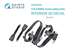 Quinta Studio 1/35 Soviet Russian KAMAZ Truck Seat Safety Belts 3D Color Decals