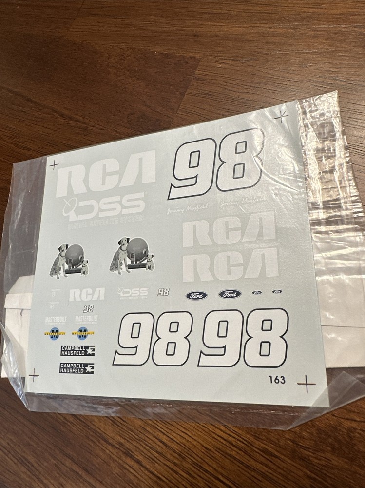 #98 RCA DSS Ford NASCAR Decal By Private Stock