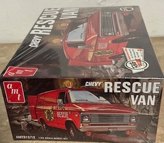 AMT Chevy Rescue Van Model Kit SEALED Molded in White RARE