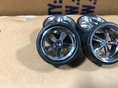 TIRE & WHEEL SETS FOR 1.24 1.25 CUSTOM CARS, TRUCKS JADA, MODEL KITS DIECAST #7