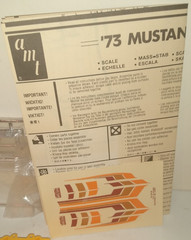 AMT 1973 FORD MUSTANG FASTBACK MACH 1 STREET MACHINES MODEL KIT # PK-4167 W/ BOX
