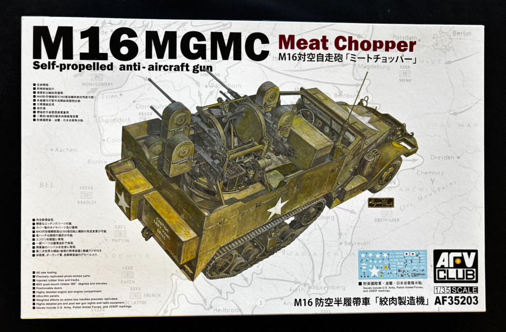 AFV Club 1/35 US Army M16 MGMC Meat Chopper Halftrack AF35203 WWII PE – NEW