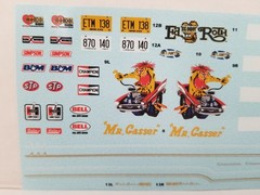 1957 Chevy Bel Air DECAL SHEET for Atlantis Revell 1:25 Model Kit ED ROTH DECALS