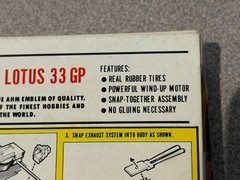 RARE VINTAGE AHM Wind Up Motorized Lotus 33 GP 1:32 Scale Model Kit