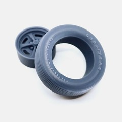1/25 Resin 15 inch Magnum 500 Wheels, Goodyear Polyglas Tires, and Brake Set