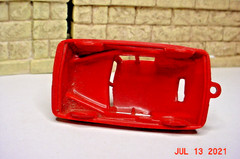 Vintage Hard Plastic 1950’s Sedan Red 2-1/4″ j977