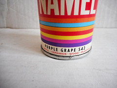 Vintage Pactra ‘Namel Purple Grape S42 Spray Paint Can Paper Label 1961 NOS