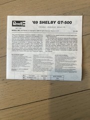 Revell 7161 1969 Mustang Shelby GT-500 BOX ONLY W/ Some parts Item#103-011
