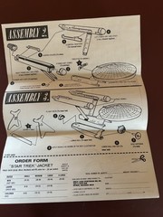 STAR TREK 1968. U.S.S. ENTERPRISE MODEL INSTRUCTIONS