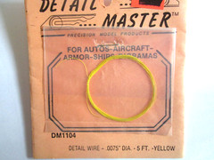 Detail Master model car part #DM 1104 – 0075 Diameter detail wire-5 feet-YELLOW